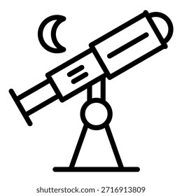 Estilo del icono del telescopio del diseño del Vector