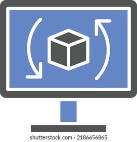 Estilo de icono de televisión de diseño de vectores