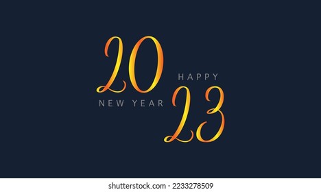 Vector Design Template 2023. Happy New Year and Christmas