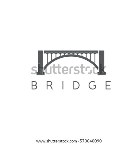 vector design template of abstract bridge construction 