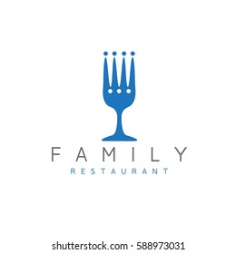 vector design template of abstract family restaurant