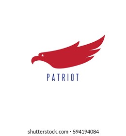 vector design template of abstract patriotic eagle 