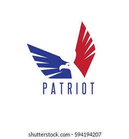 vector design template of abstract patriotic eagle 
