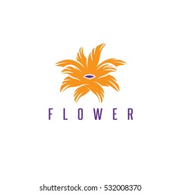 vector design template of abstract tropical flower