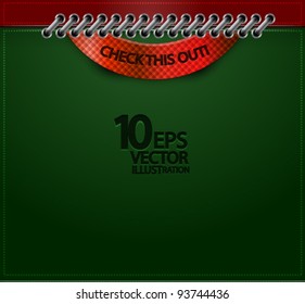 Vector design template background - fasten with spring