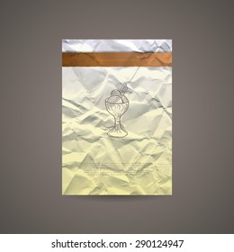 Vector Design Template for Banners, Cards, Flyers, Placards, Booklets and Posters. Crumpled Paper Backgrounds.