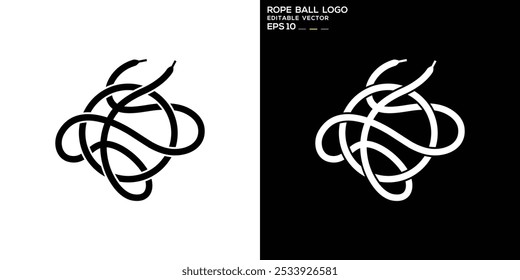 Plantilla de diseño de Vector del logotipo del baloncesto con la cuerda, deporte, competición. Símbolo de icono EPS 10
