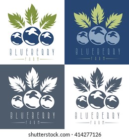 vector design template of the blueberry farm 