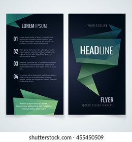vector design template of booklet blueprint magazine cover annual statement or advertisement leaflet with three scene texture abstraction background scene performance empty employment green fancy impr