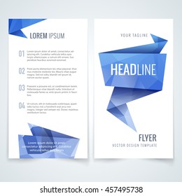 vector design template of booklet blueprint magazine covering annual report or flyer advert with blue three background texture conceptual scene performance empty marketing blue fancy imprint original