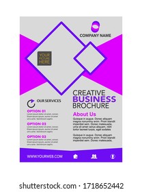 Vektordesign-Vorlage für Broschüre, Geschäftsbericht, Zeitschrift, Poster, Corporate Präsentation, Portfolio, Flyer. Größe A4. Einfache Verwendung und Bearbeitung