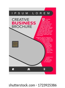 Vector design template for Brochure, Annual Report, Magazine, Poster, Corporate Presentation, Portfolio, Flyer. Size A4. Easy to use and edit