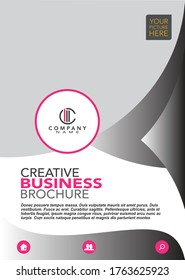 Vector design. Template for Brochure, Annual Report, Magazine, Poster, Corporate Presentation, Portfolio, Flyer. Size A4. Easy to use and edit