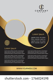 Vector design. Template for Brochure, Annual Report, Magazine, Poster, Corporate Presentation, Portfolio, Flyer. Size A4. Easy to use and edit