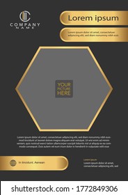 Vector design. Template for Brochure, Annual Report, Magazine, Poster, Corporate Presentation, Portfolio, Flyer. Size A4. Easy to use and edit