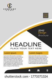 Vector design. Template for Brochure, Annual Report, Magazine, Poster, Corporate Presentation, Portfolio, Flyer. Size A4. Easy to use and edit