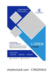 Vector design. Template for Brochure, Annual Report, Magazine, Poster, Corporate Presentation, Portfolio, Flyer. Size A4. Easy to use and edit