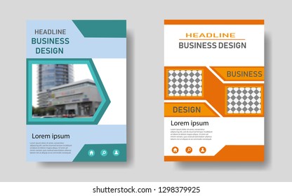  Vector design template for brochure, magazine, annual report, poster, corporate presentation, portfolio, flyer, infographic, modern layout with A4 sizes, front and back, easy to use and edit.