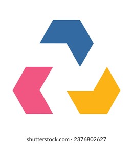 Vector design template for business. Abstract box, package. Arrows in different directions. stock illustration