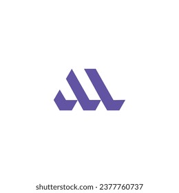 Plantilla de diseño de vectores para empresas. Símbolo mediático. Letra M.