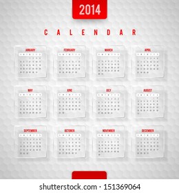 Vektordesign-Vorlage - Kalender 2014