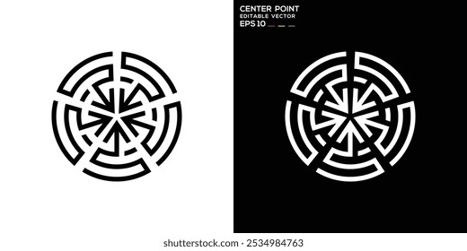Vector design template of center point logo. Target. Icon symbol EPS 10