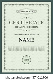 vector design template certificate and diploma