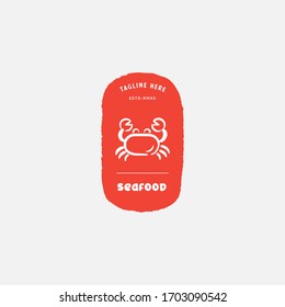 vector design template of crab for seafood restaurant