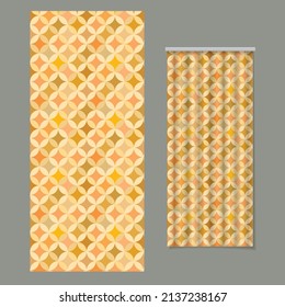 Vector design template for curtain design. Graphic diamond shape pattern for fabric or textile.