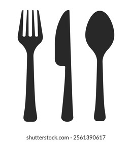 Vector design template of cutlery logo, equipment, spoon, fork, knife, plate, icon symbol