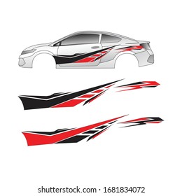 Vector design template for cutting body and boat body stickers