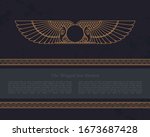Vector design template Egyptian fertility goddess Isis isolated on the hand-drawn background from Egyptian pyramids, a symbol of femininity and marital fidelity, goddess of navigation.