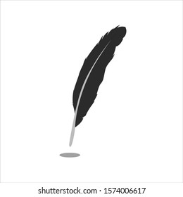 vector design template for a feather. feather pen

