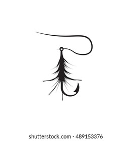 vector design template of fishing hook lure