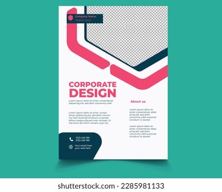 Plantilla de diseño de vectores para Volante, Folleto, Informe Anual, Revista, Afiche, Presentación Corporativa, Cartera, Diseño Moderno con tamaño A4, Fácil de usar y editar.