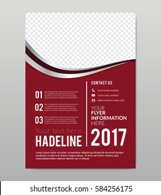 Vector design template for Flyer / Brochure / Leaflet / Annual report cover in A4 size