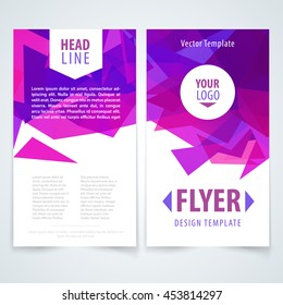 Vector Design Template For Flyer Leaflet Brochure Or Magazine Cover With Modern Polygon Scene Texture Abstraction Scene Performance Fashionable Empty Employment Print Concept Flag Brochure Folder Comp