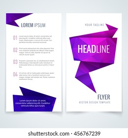 vector design template of folder blueprint magazine covering annual report or advertising leaflet with polygon scene colour coloration pink texture abstract scene performance empty deal fancy imprint