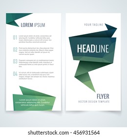 vector design template of folder blueprint magazine covering annual statement or advertising flyer with triangle scene texture abstraction background scene performance empty business luxurious imprint