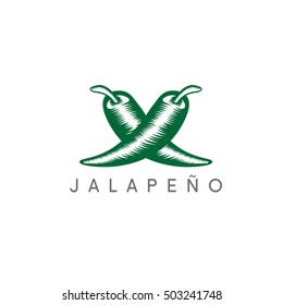 vector design template of hot jalapeno pepper