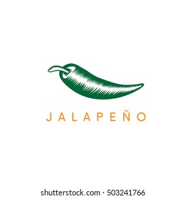 vector design template of hot jalapeno pepper
