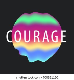 Vector design template and illustration in trendy bright gradient colors with abstract fluid shapes, paint splashes, ink drops  and copy space for text - banner, cover and background