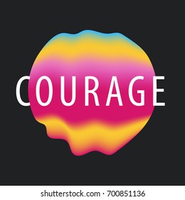Vector design template and illustration in trendy bright gradient colors with abstract fluid shapes, paint splashes, ink drops  and copy space for text - banner, cover and background