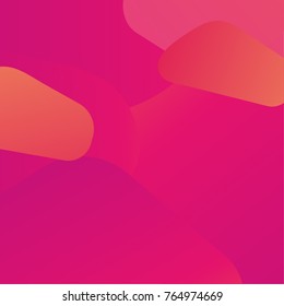 Vector design template and illustration in trendy bright gradient colors with abstract fluid shapes, paint splashes, ink drops and copy space for text - futuristic posters, banners and cover designs