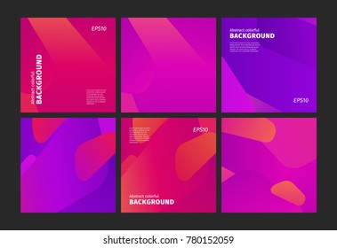 Vector design template and illustration in trendy bright gradient colors with abstract fluid shapes, copy space for text - futuristic posters, banners and cover designs Vector design template and illustration in trendy bright gradient colors with abstract fluid shapes, copy space for text - futuristic posters, banners and cover designs