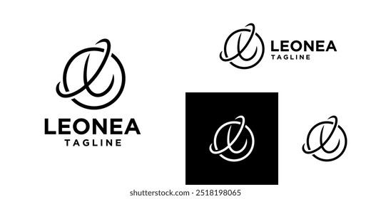 Vector design template of the initial L logo, feminine, elegant, simple. Icon symbol EPS 10.