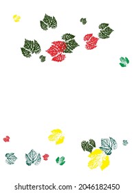 Vector design template ink splashes elements leaf print. Overlay template. Black and white leaf blots. Hi detailed texture of forest leaves