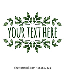 Vector design template - label and badge on decorative background with simple pattern