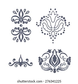 Vector design template. label and badge on decorative background with simple pattern