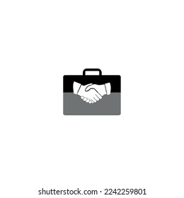 Vector Design Template Logo Deal. logo design agreement meaning friendship, partnership cooperation, business teamwork and trust